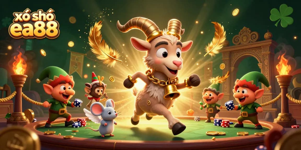 Experience the excitement of xổ số ea88 with dynamic characters and vibrant casino elements in this rich scene.
