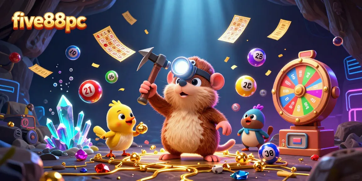 Engage in exciting lottery adventures with five88pc's treasure hunter mole and dynamic game elements.