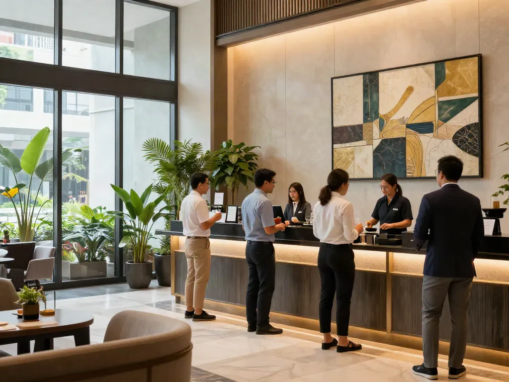 rokok88 slot location featuring a welcoming hotel lobby atmosphere