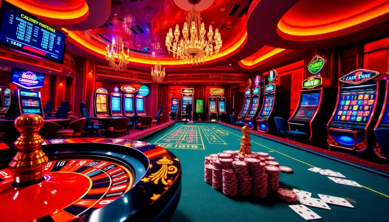 Experience the excitement of UU88 with thrilling gaming visuals featuring roulette and poker tables.