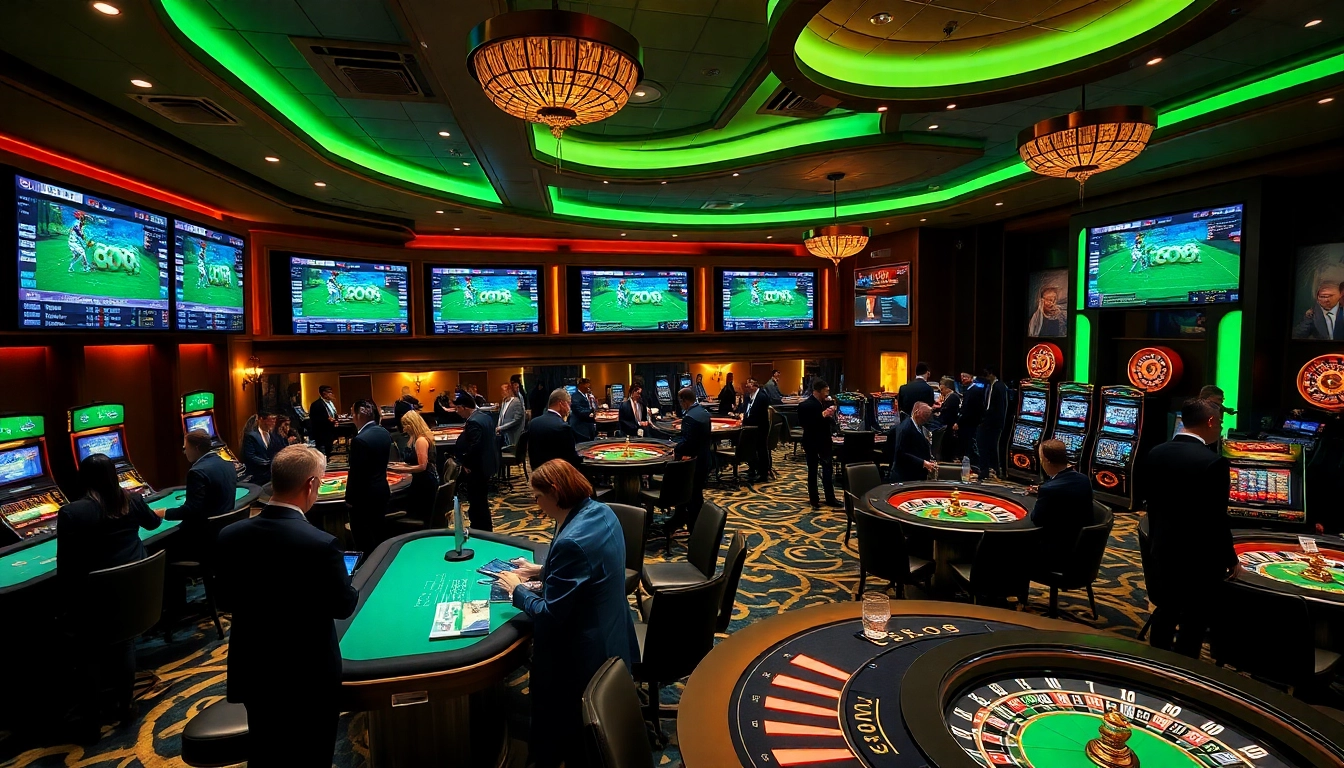 Place your bets on kèo bóng đá at an upscale casino with vibrant sports betting and gambling games.