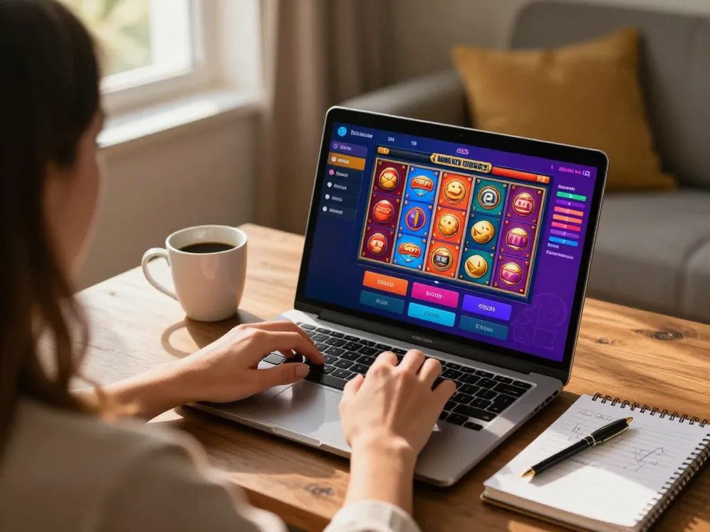 Engaged player at home using RED88 online casino for strategic gaming sessions