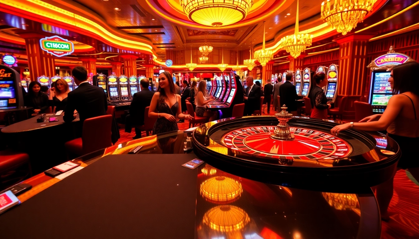 Engaging casino atmosphere showcasing C168 COM roulette and poker action for gamblers.