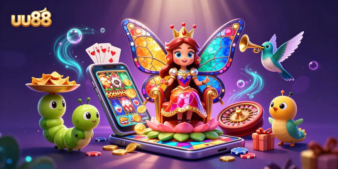 Spin big with uu88's exciting casino games, featuring vibrant 3D elements and rich graphics.