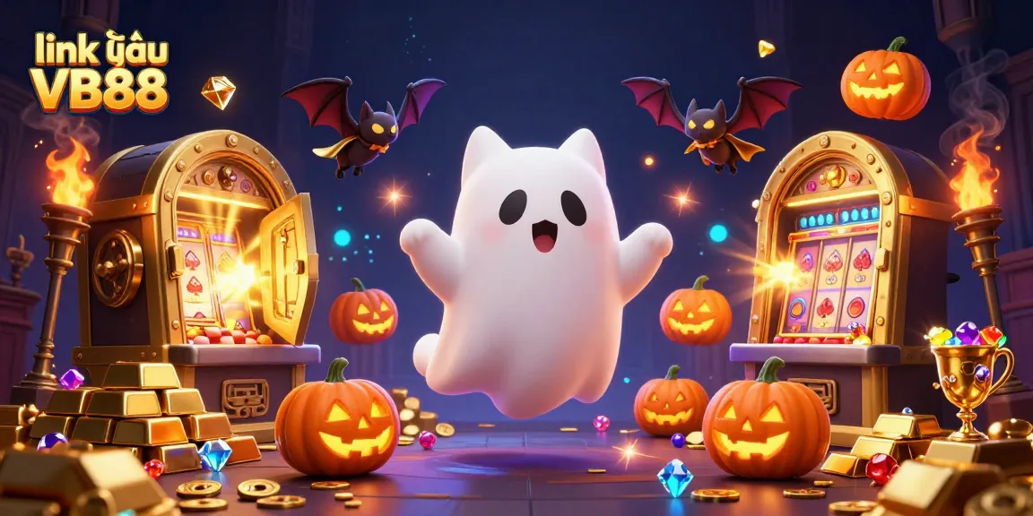 Experience thrilling adventures at link vào VB88 with our cartoon ghost cat and treasure visuals.