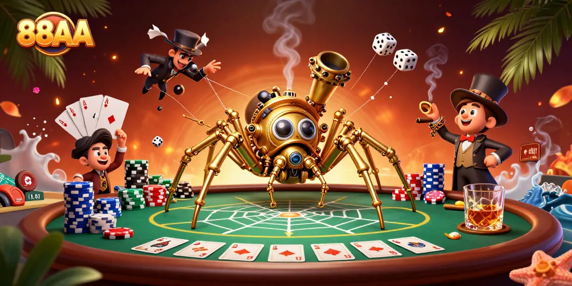Catch the excitement of 88AA with a captivating steampunk scene full of gambling action.