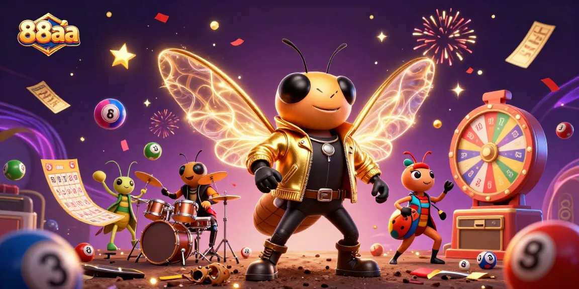 Celebrate your wins with 88aa in this captivating 3D casino scene featuring vibrant gaming elements.