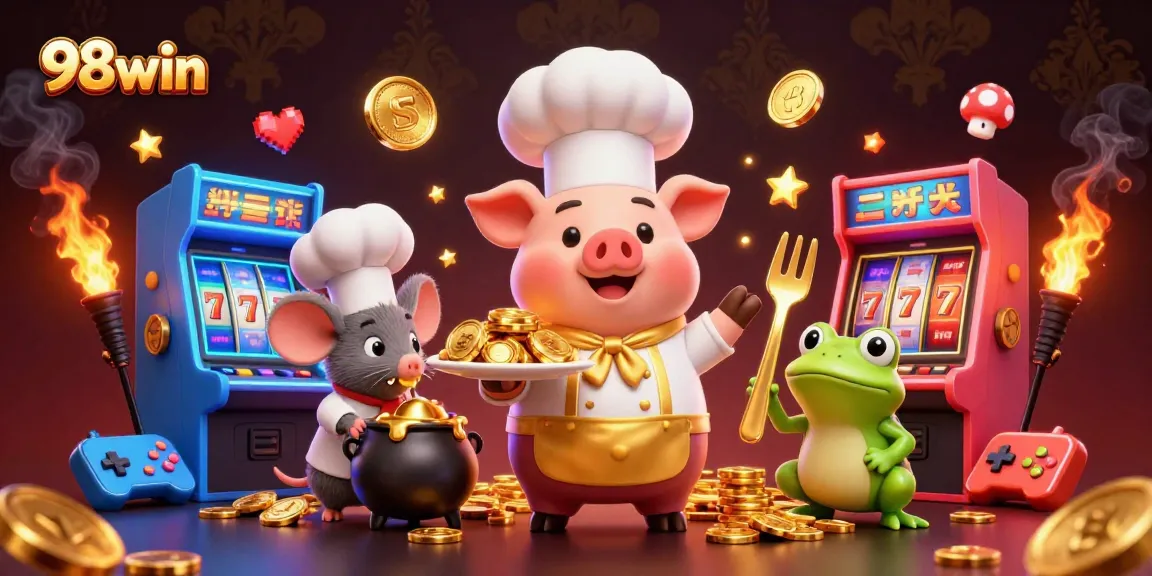 Bet and win big with 98win's golden opportunities in a captivating casino scene.