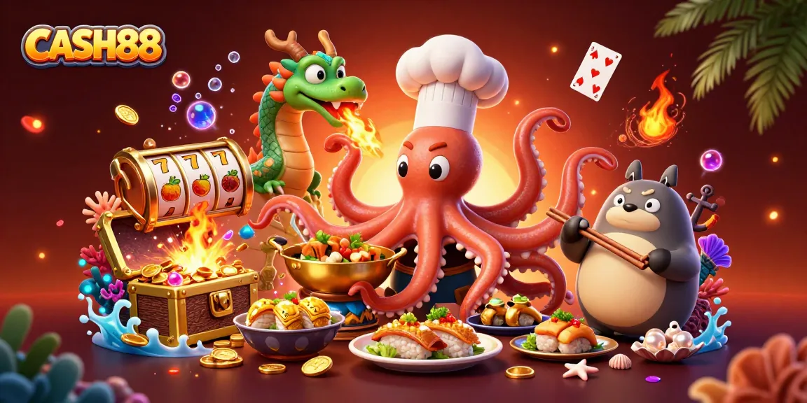 CASH88 slots and games visually engaging scene with vibrant characters and dynamic elements