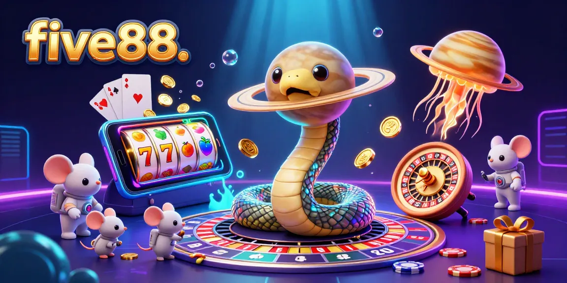Engage in cosmic betting with five88. as astronaut mice make wagers on a Saturn snake roulette!